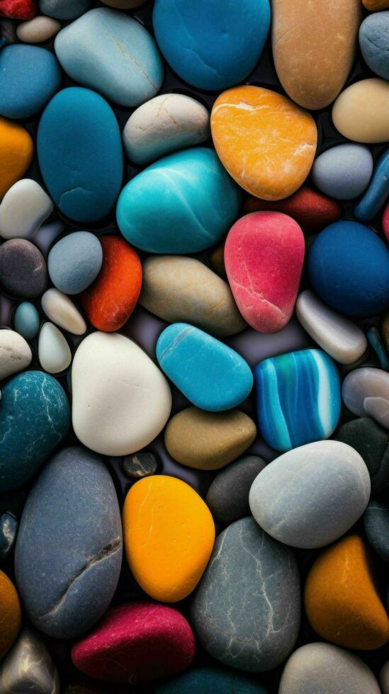 AI generated colorful pebbles are arranged in a pattern 35084602 Stock ...