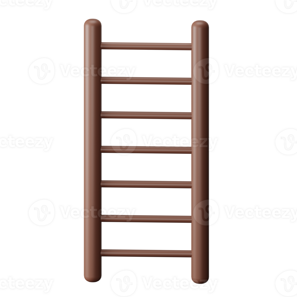 Step Ladder 3D Render Icon Illustration png