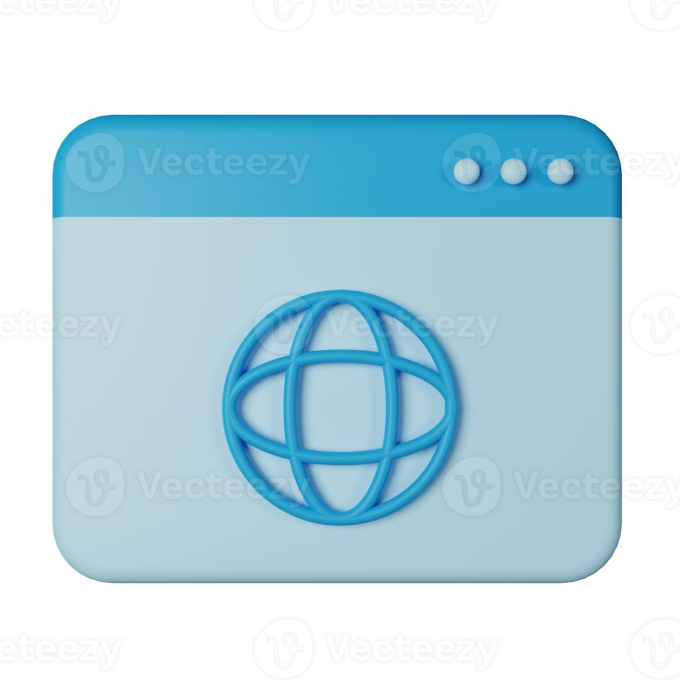 Web 3D Icon Illustration png