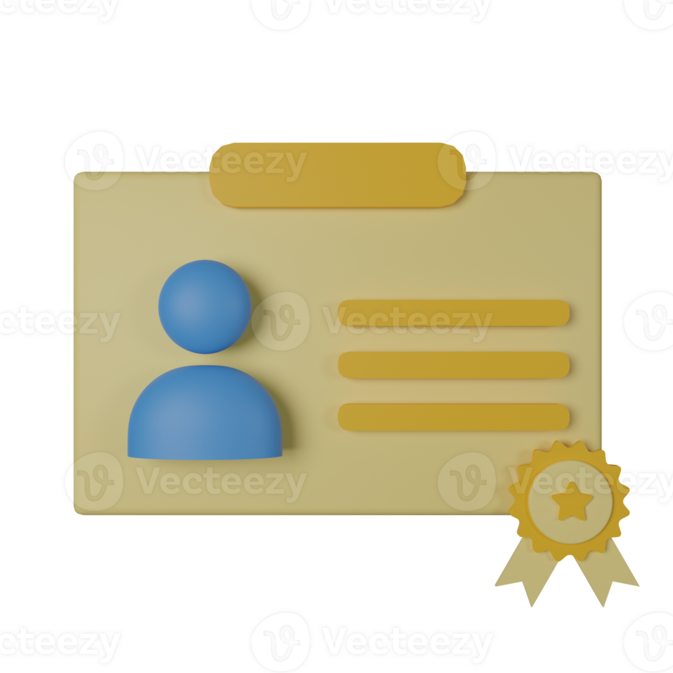 Membership 3D Render Icon Illustration png