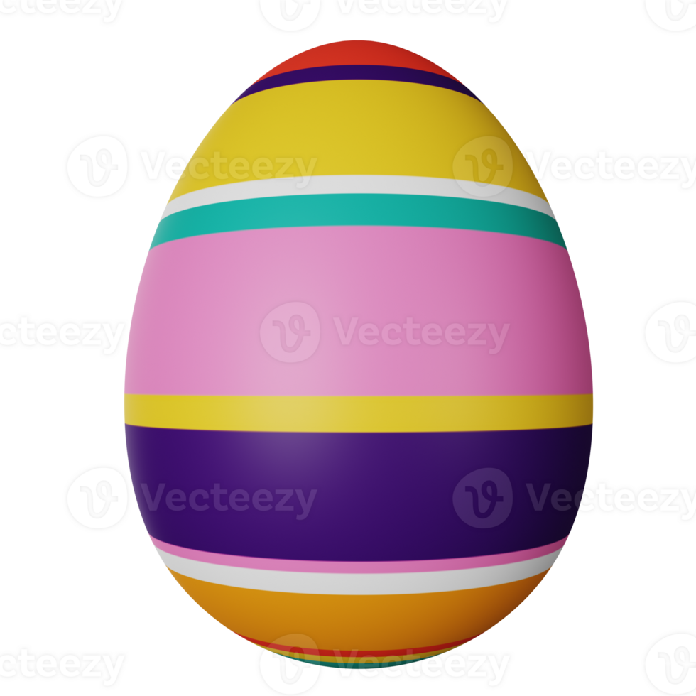 Easter Egg 3D Icon Illustration png
