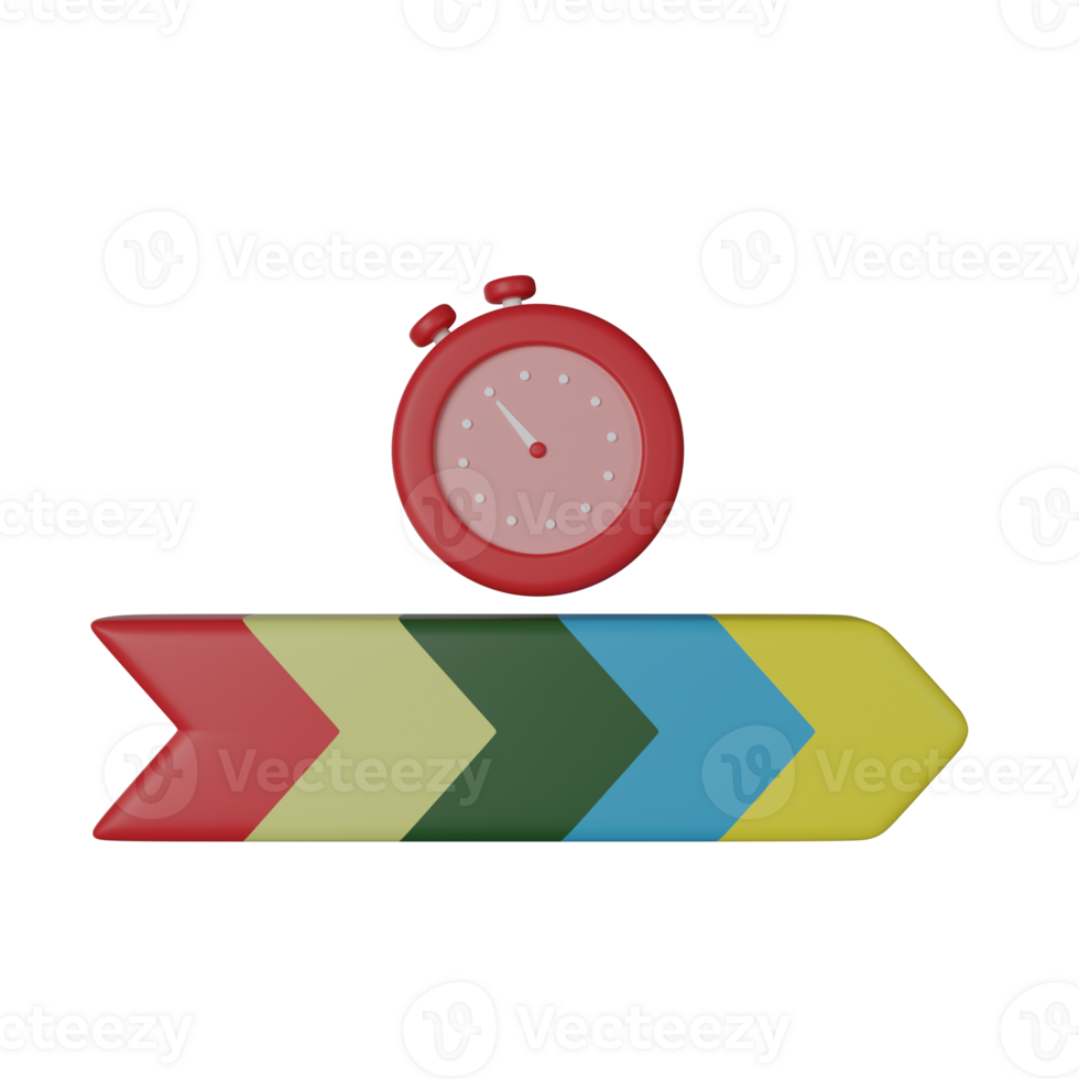 illustration de l'icône de rendu 3d de la chronologie png