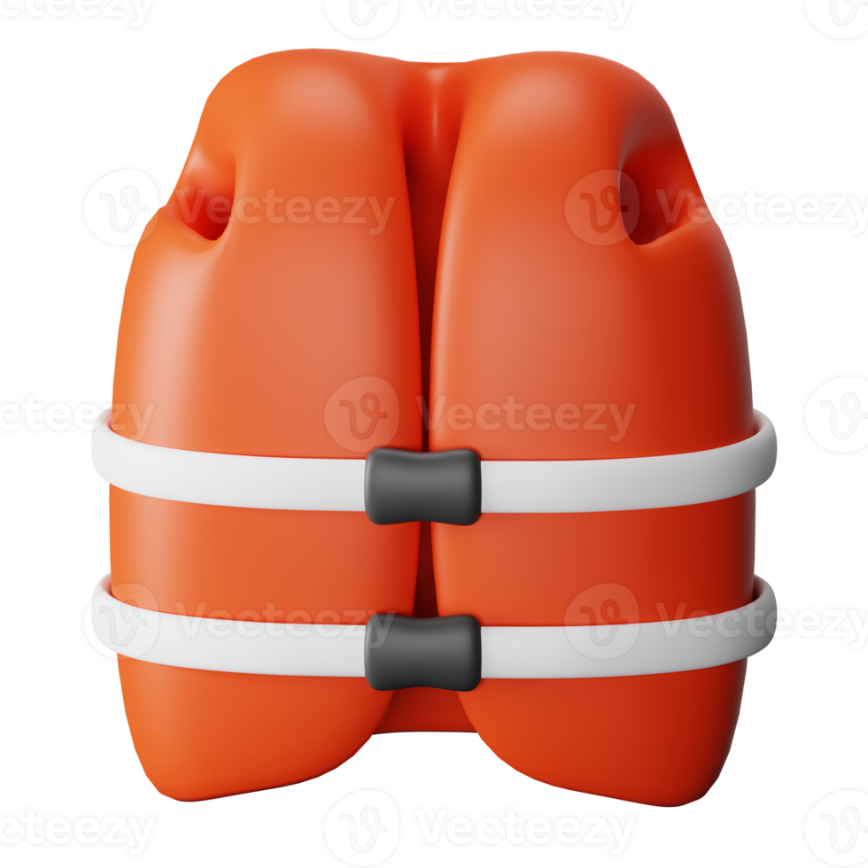 Life Vest 3D Render Icon Illustration png