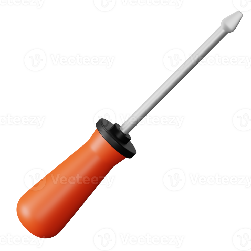 Screwdriver 3D Render Icon Illustration png