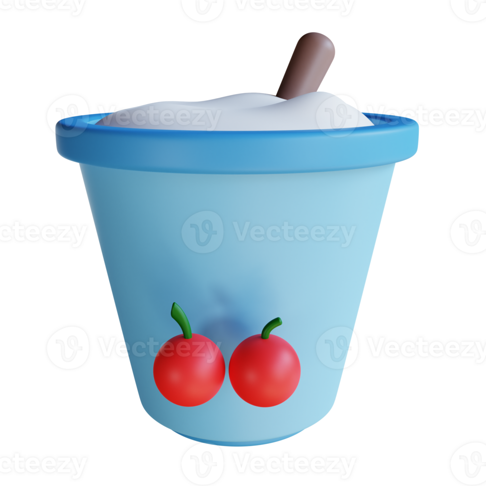 Yogurt 3D Icon Illustration png