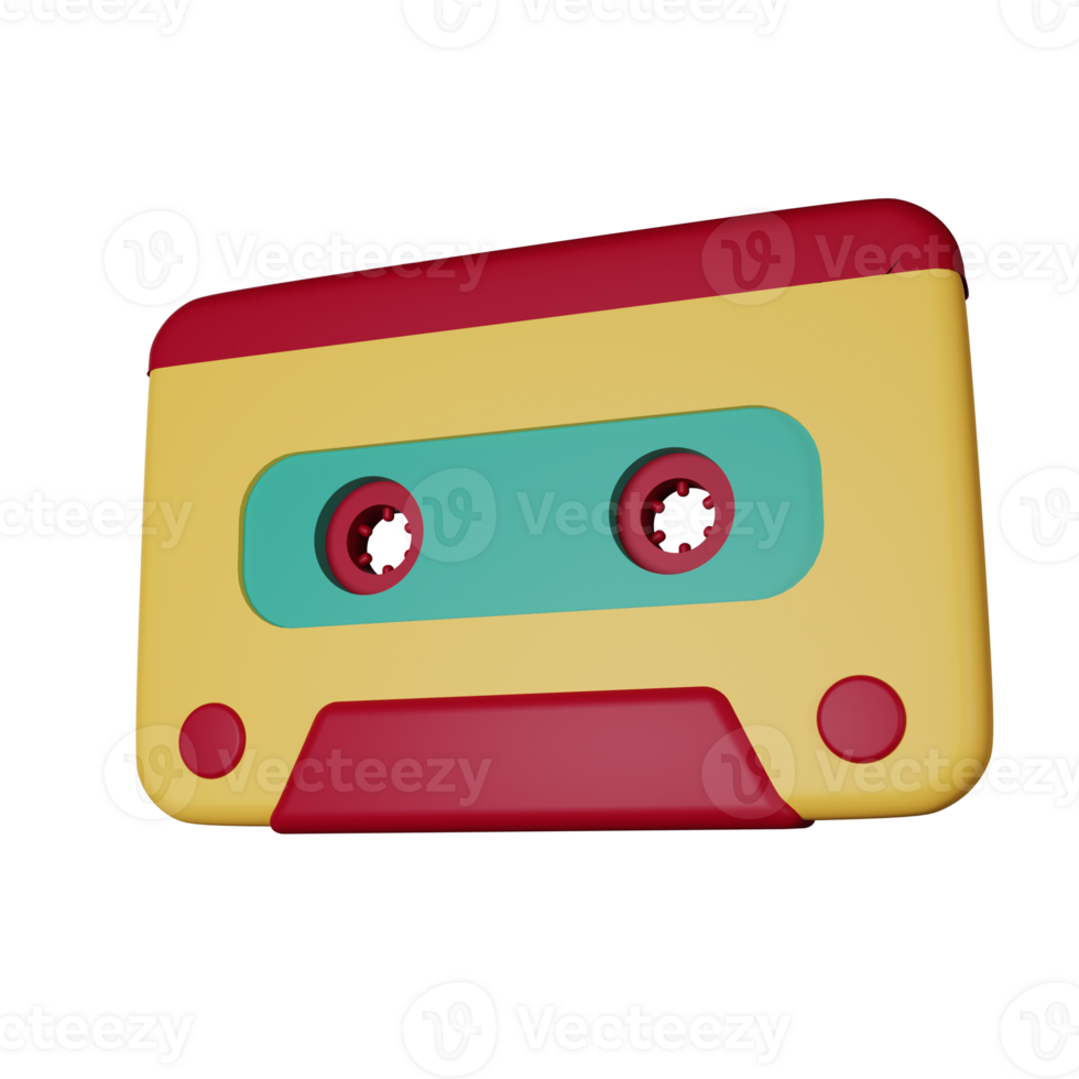 Cassette 3D Illustration png