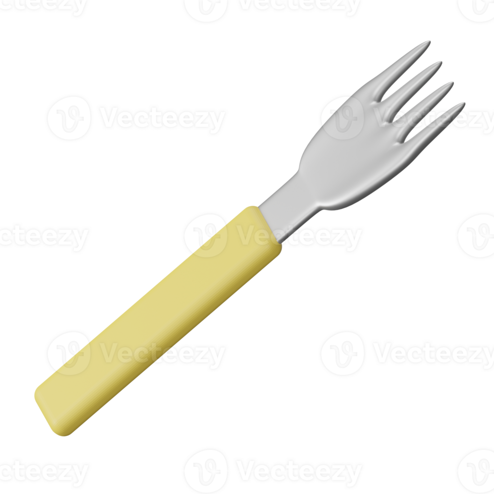 Fork 3D Icon Illustration png