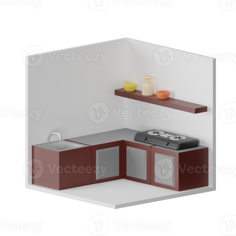 Kitchen 3D Icon Illustration png