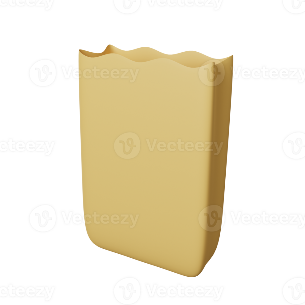 Paper Bag 3D Icon Illustration png