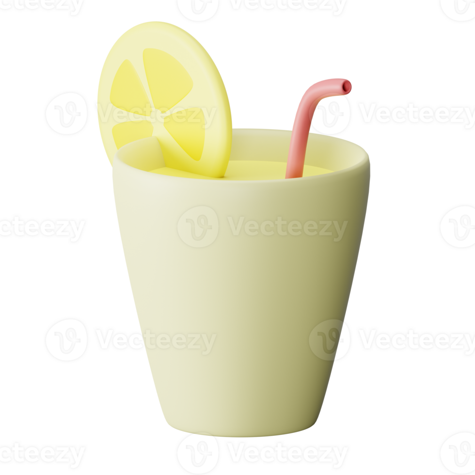 Lemonade 3D Icon Illustration png