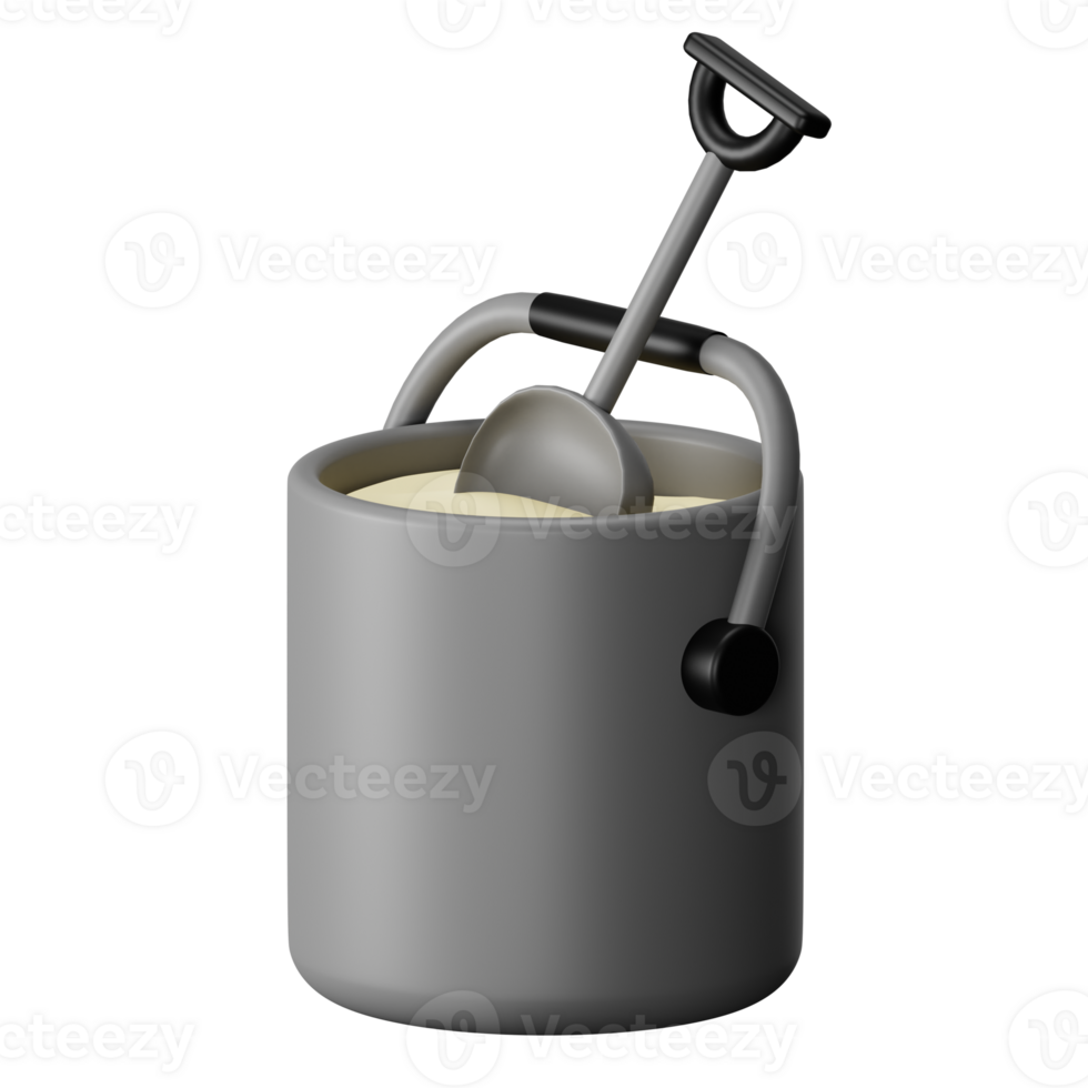 Sand Bucket 3D Icon Illustration png
