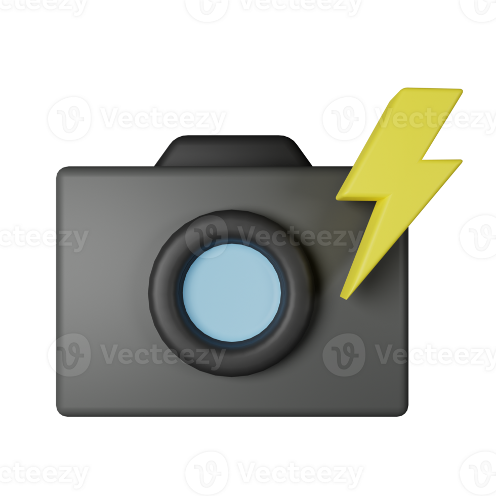 Cameraa Flash 3D Icon Illustration png
