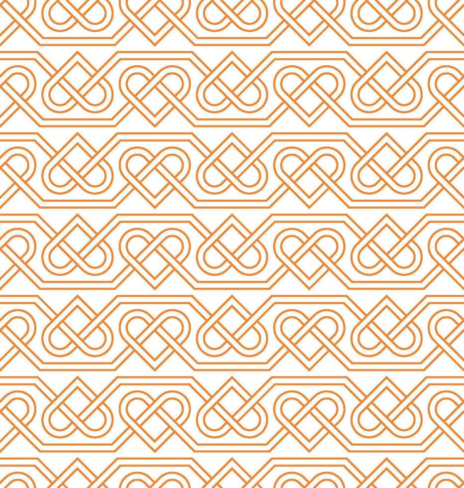 Seamless geometric pattern with a Celtic style vector