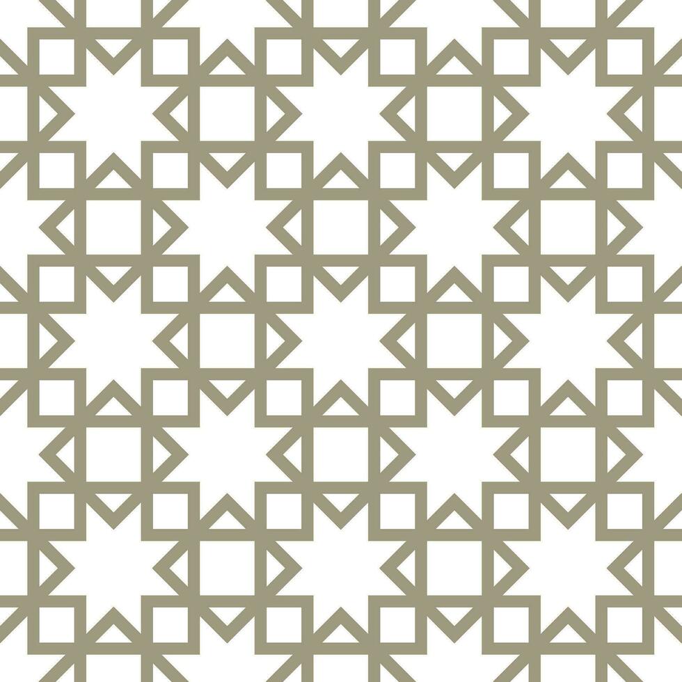 Seamless geometric pattern with an Arabic style vector