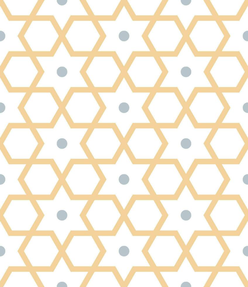 Seamless geometric pattern with an Arabic style vector