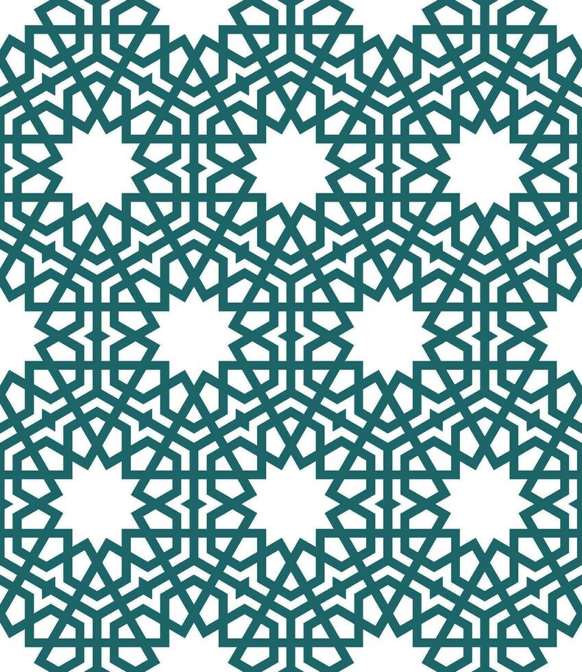 Seamless geometric pattern with an Arabic style vector