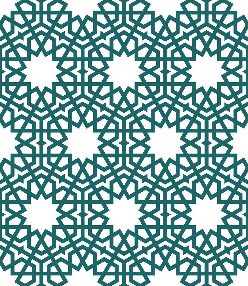 Seamless geometric pattern with an Arabic style vector