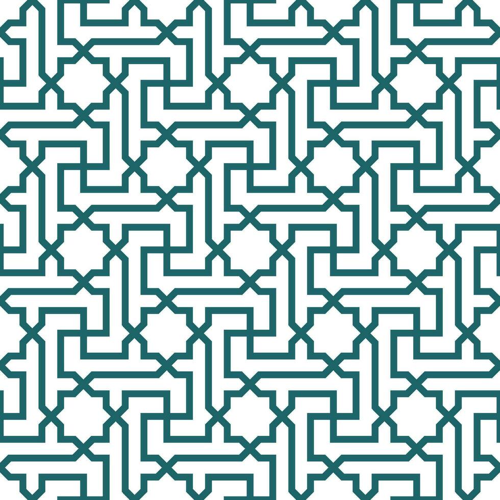 Seamless geometric pattern with an Arabic style vector