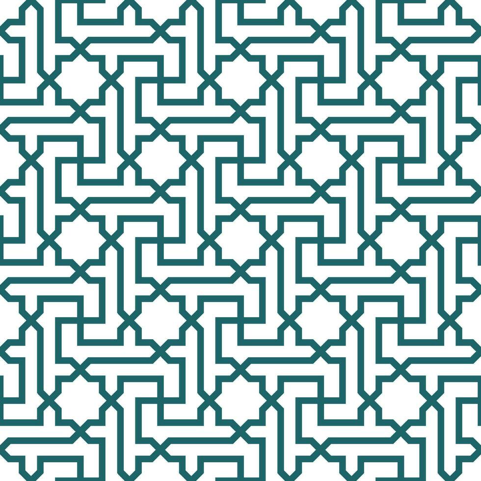 Seamless geometric pattern with an Arabic style vector