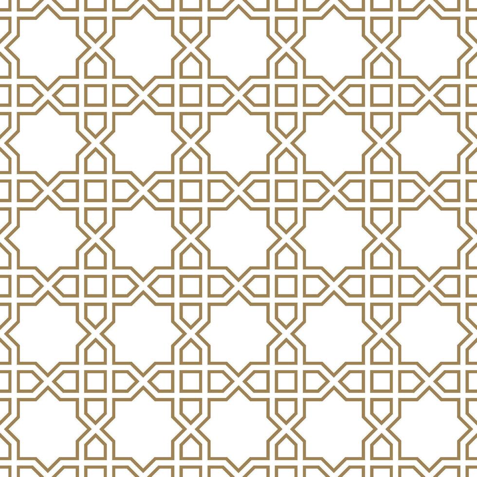 Seamless geometric pattern with an Arabic style vector