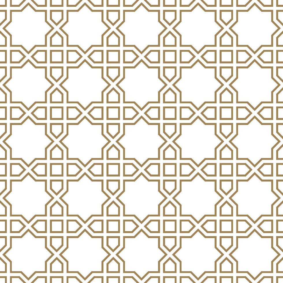 Seamless geometric pattern with an Arabic style vector