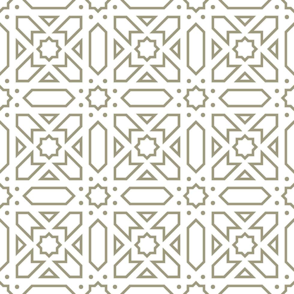 Seamless geometric pattern with an Arabic style vector
