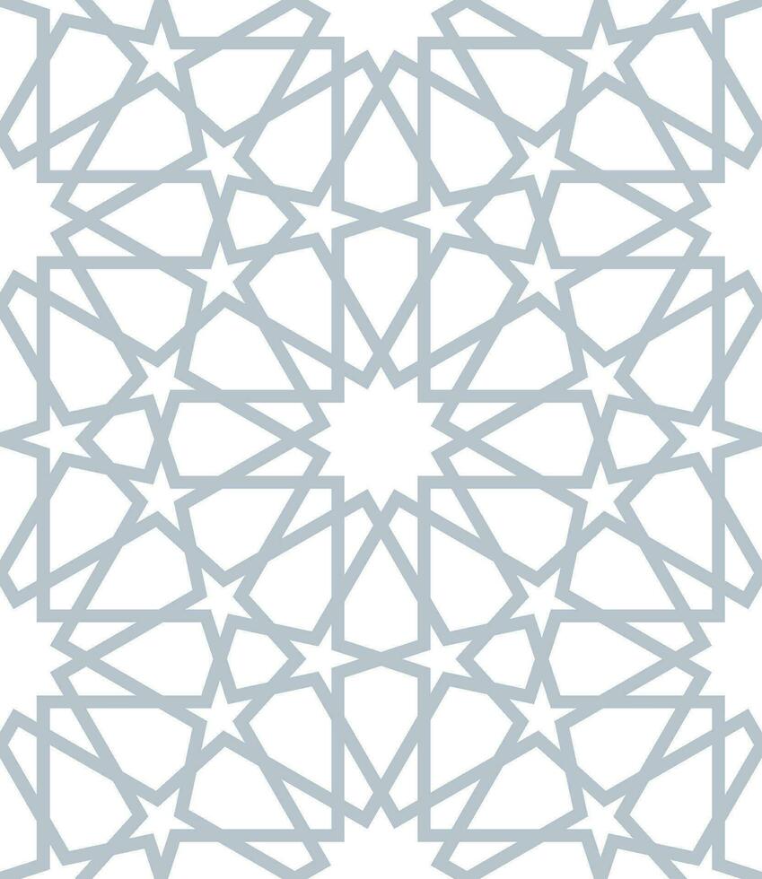 Seamless geometric pattern with an Arabic style vector