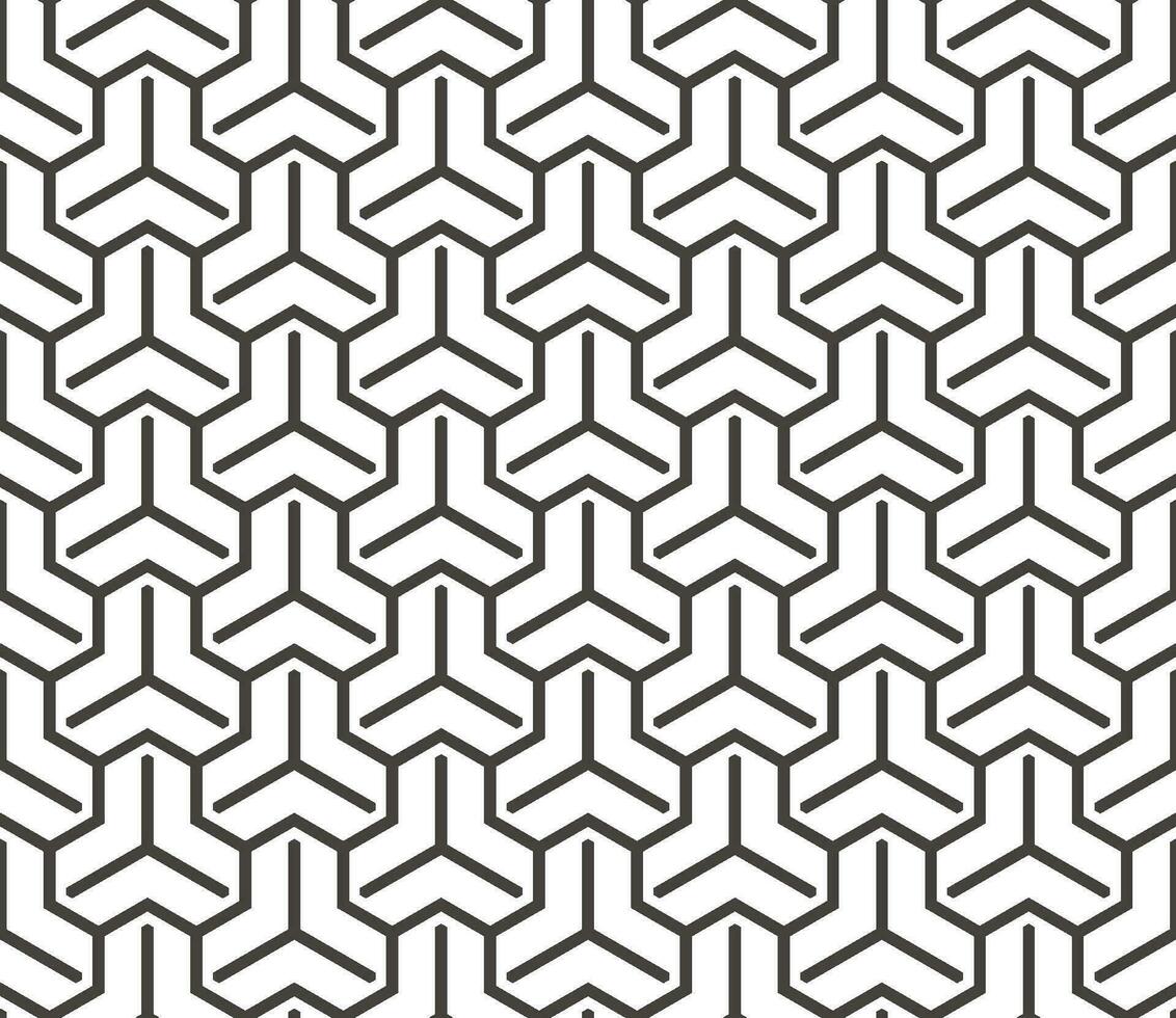 Seamless geometric pattern with Chinese and Japanese style vector