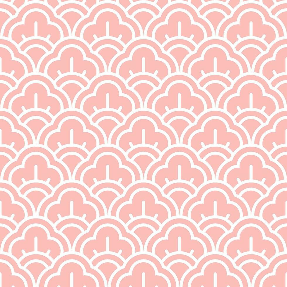 Seamless geometric pattern with Chinese and Japanese style vector