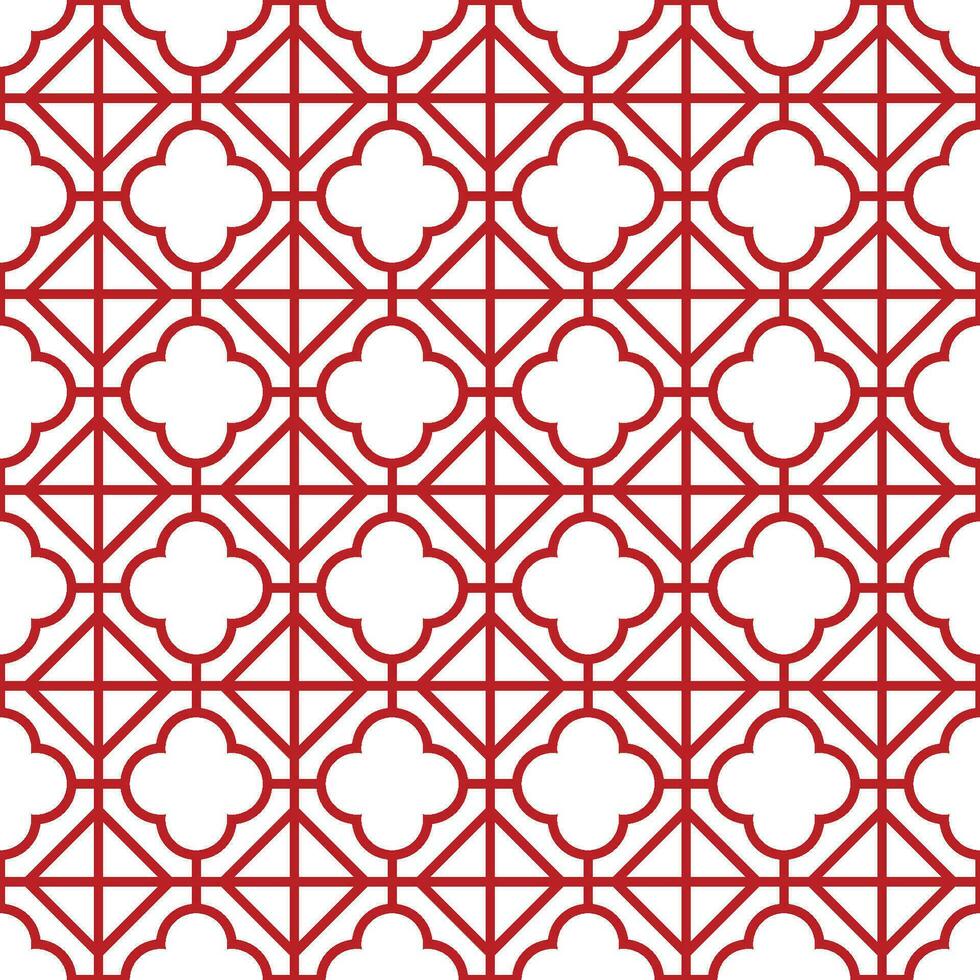 Seamless geometric pattern with Chinese and Japanese style vector