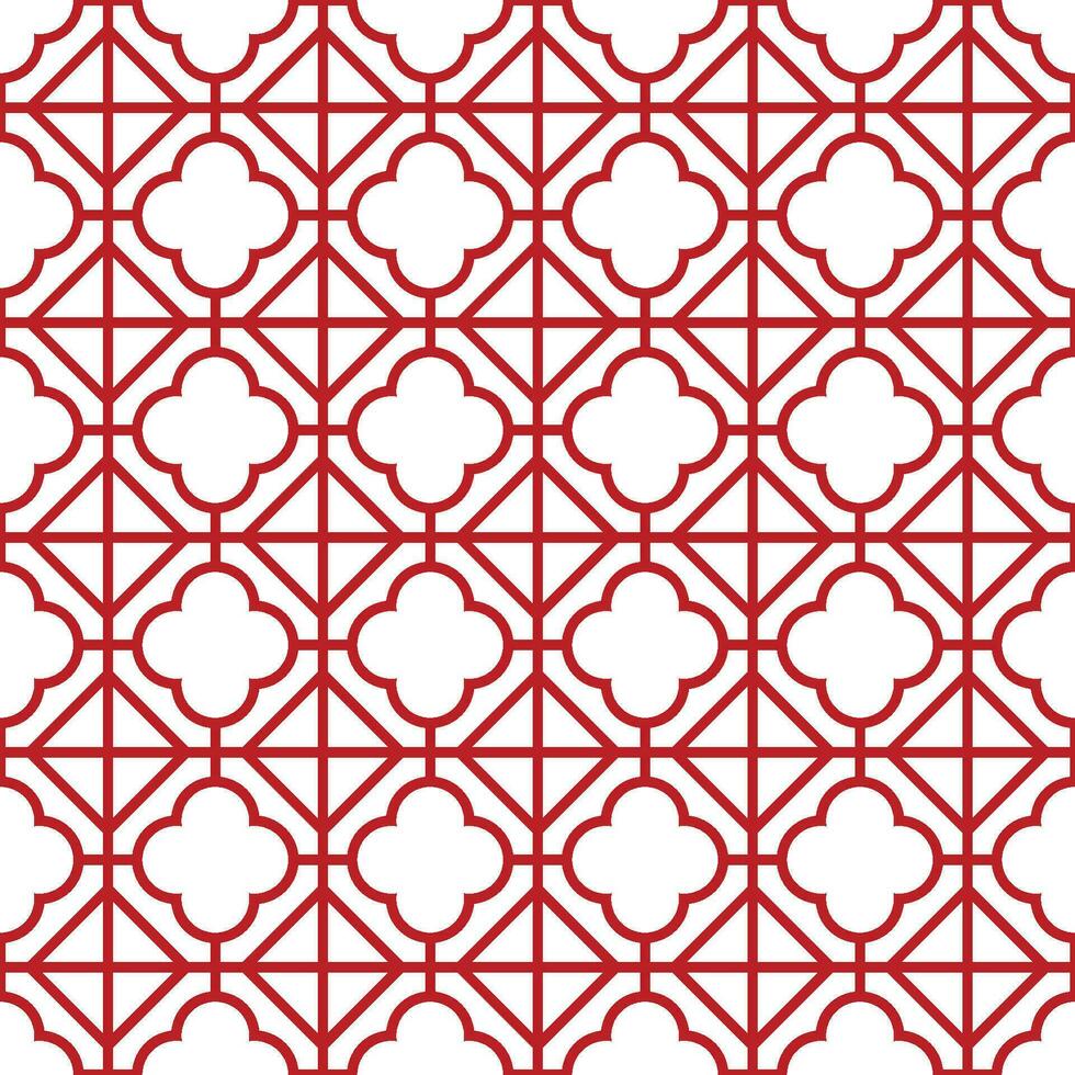 Seamless geometric pattern with Chinese and Japanese style vector