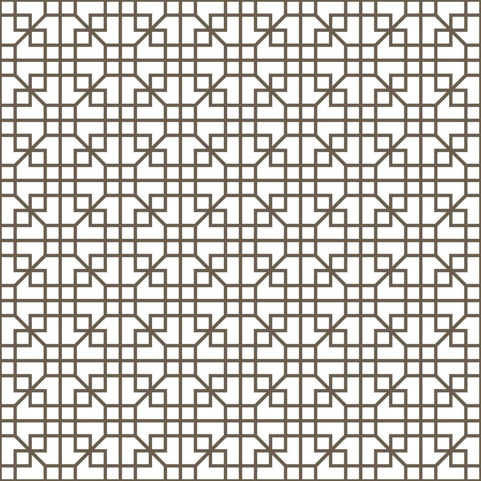 Seamless geometric pattern with Chinese and Japanese style vector