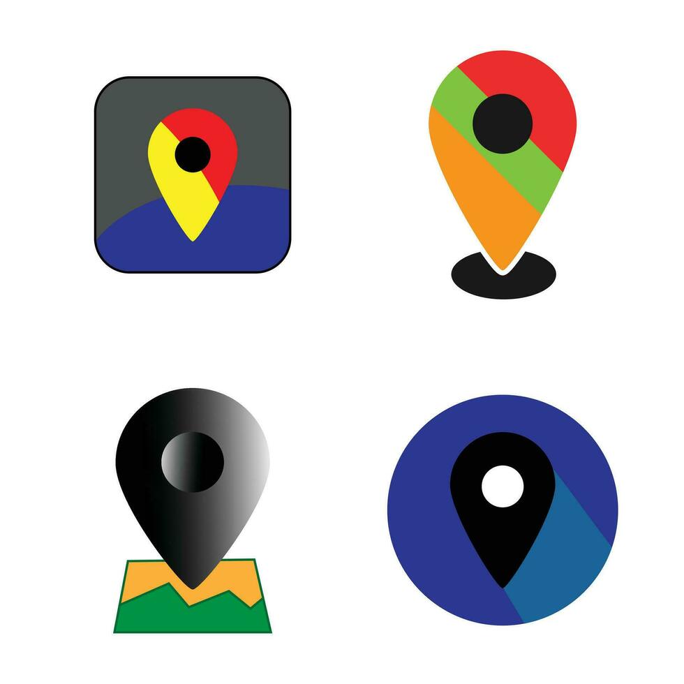 Colorful vector location icon design