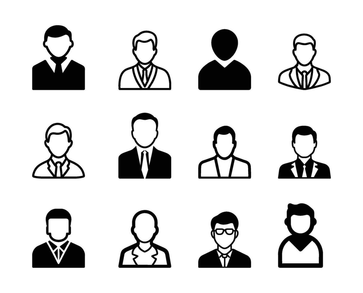 A set of person icons 35086997 Vector Art at Vecteezy