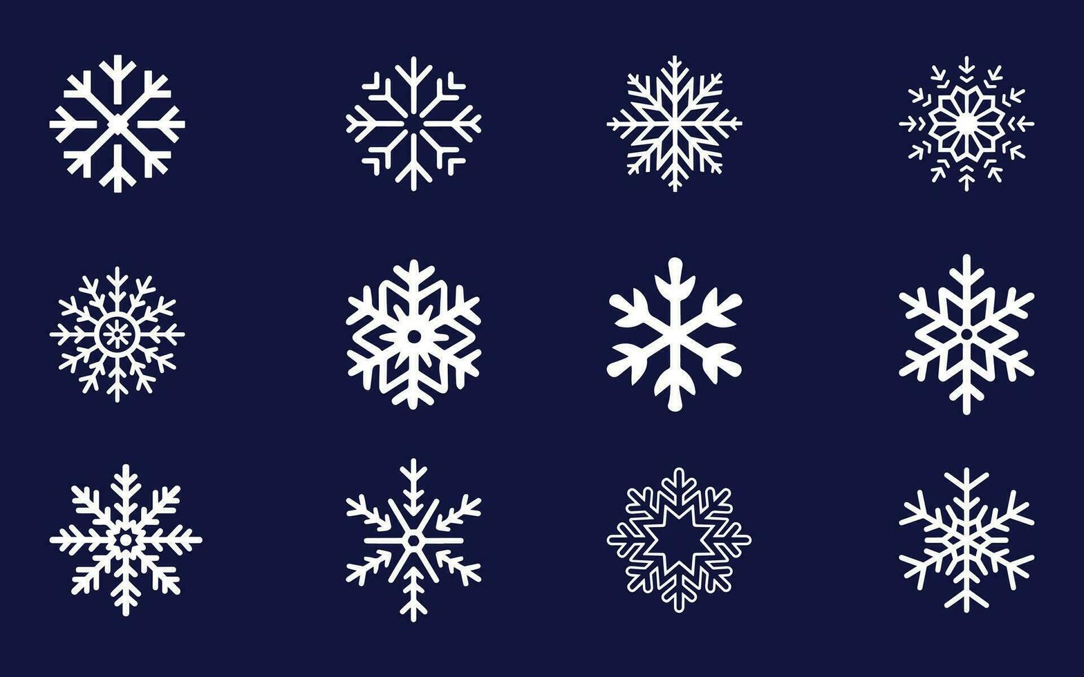 A set of creative snowflakes vector