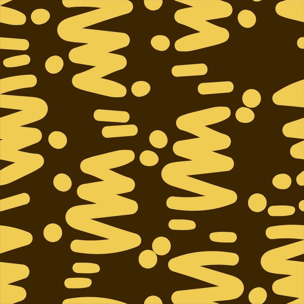 yellow sun brown abstract seamless pattern creative vintage design background vector illustration