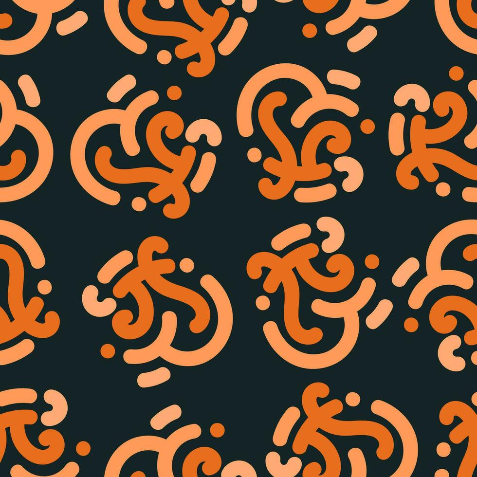 orange green abstract seamless pattern creative vintage design background vector illustration
