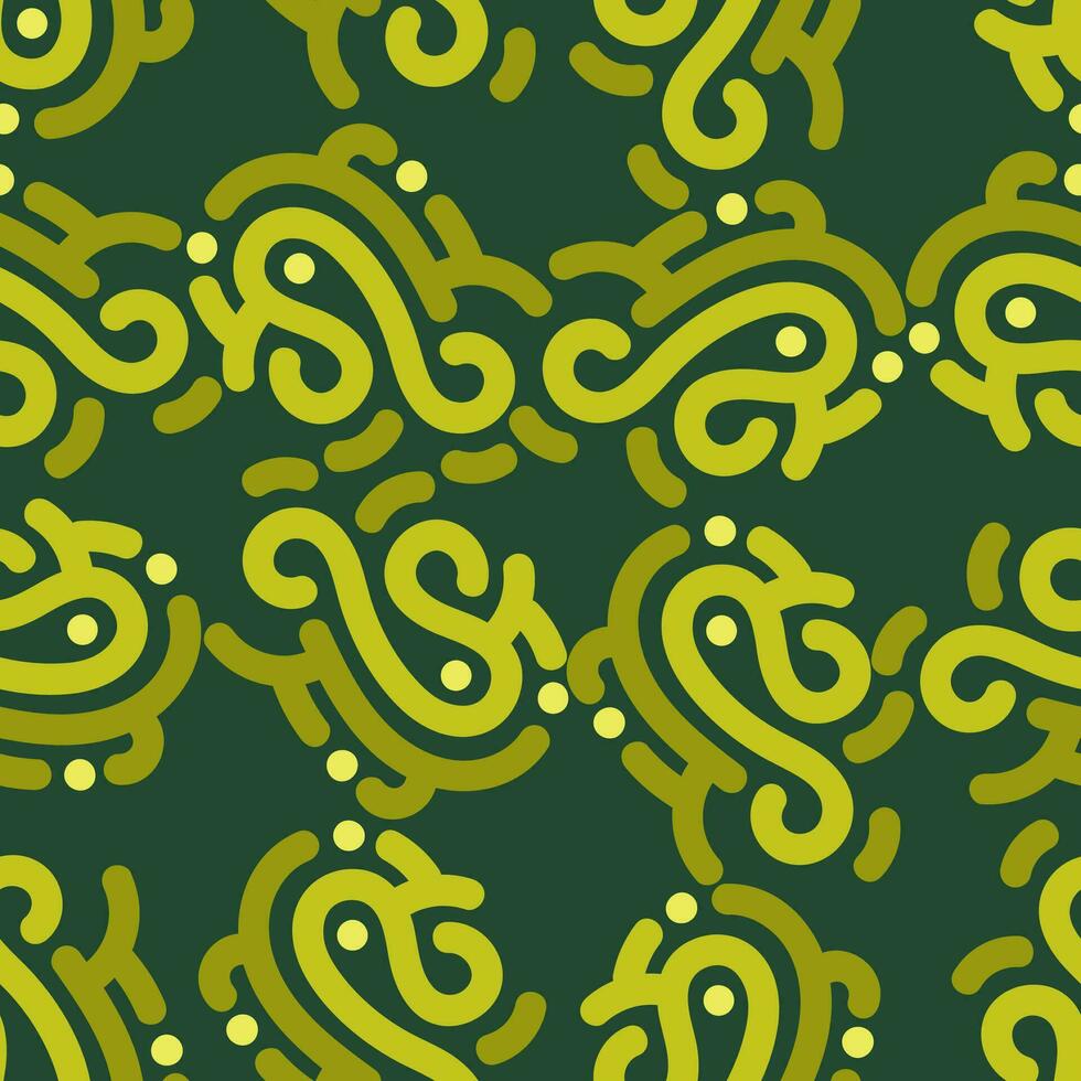 green abstract seamless pattern creative vintage design background vector illustration