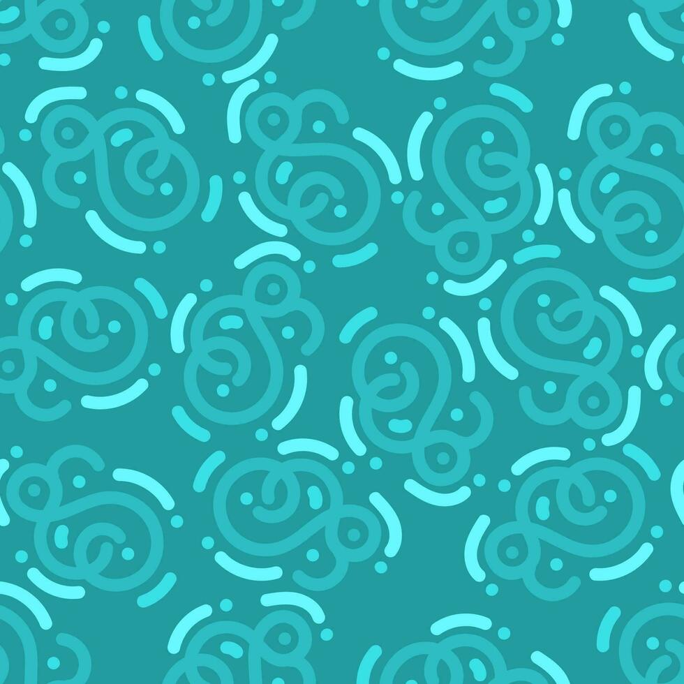 blue aqua abstract seamless pattern creative vintage design background vector illustration