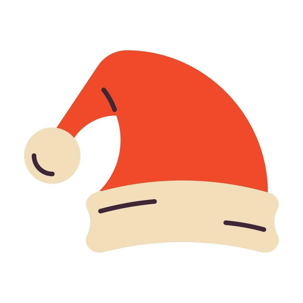 Illustration of santa claus christmas hat vector