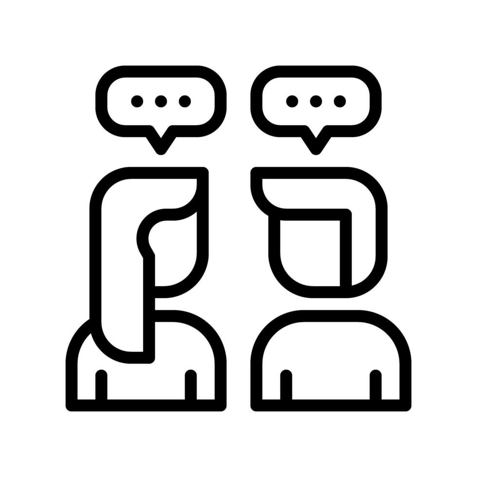 Communication icons in various shapes in flat, line, colored styles. vector