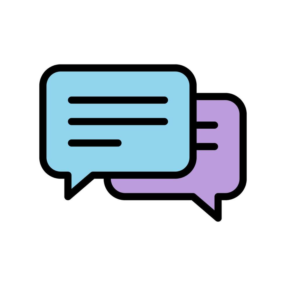 Communication icons in various shapes in flat, line, colored styles. vector