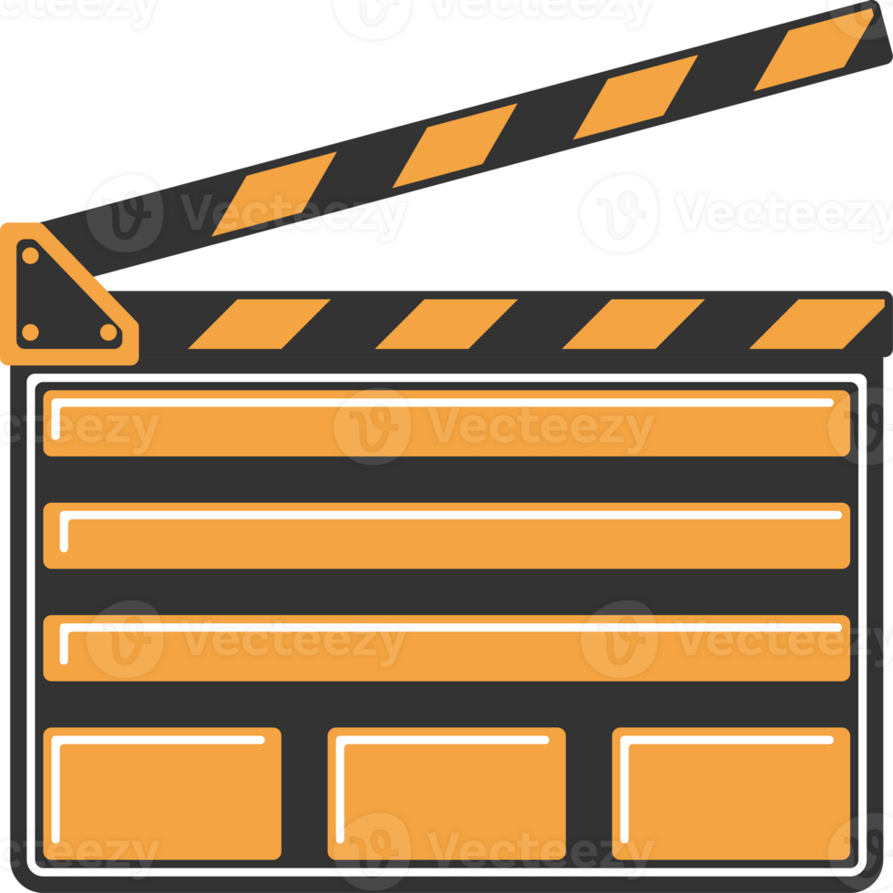 Clapperboard Illustration PNG Transparent Background