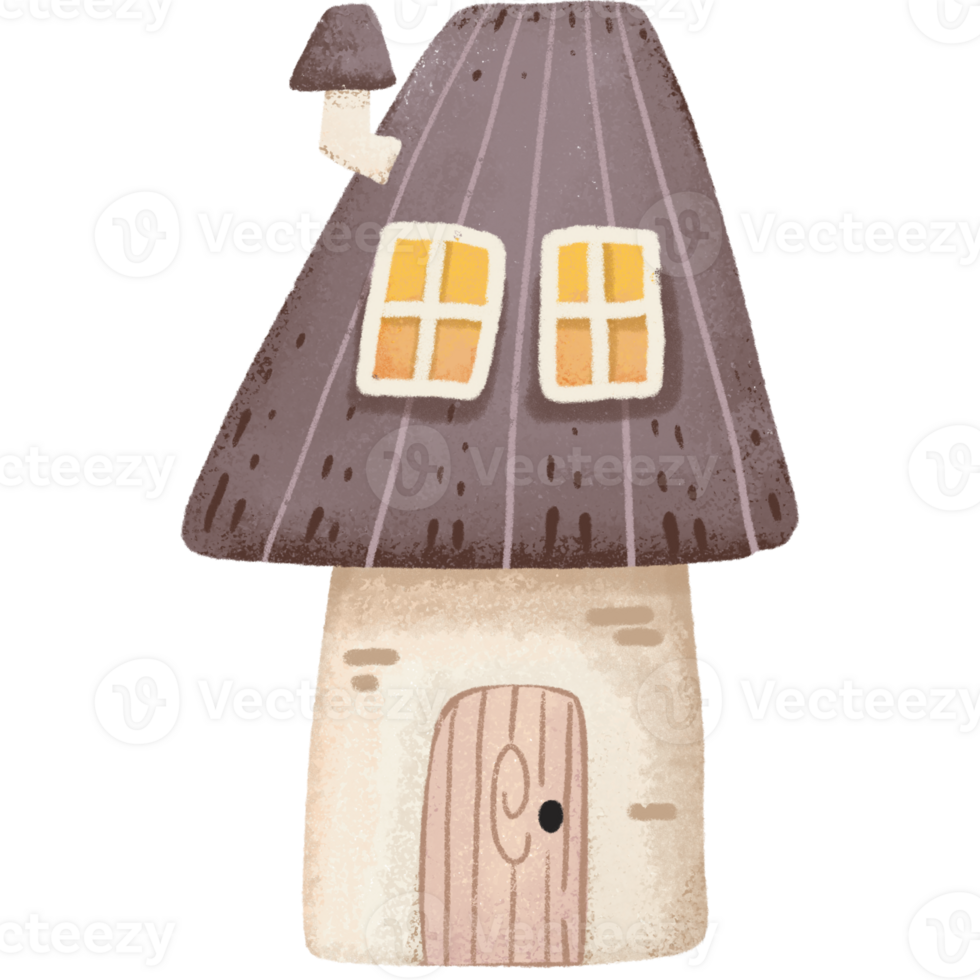 cogumelo casa clipart, fofa casa elementos, casa desenhos png