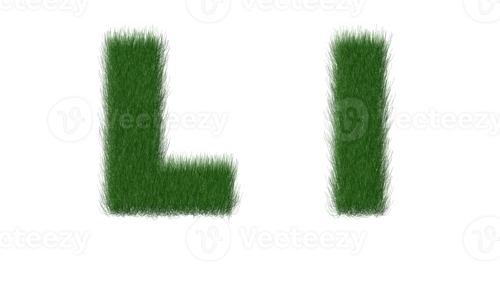 grass alphabet L png transparent background