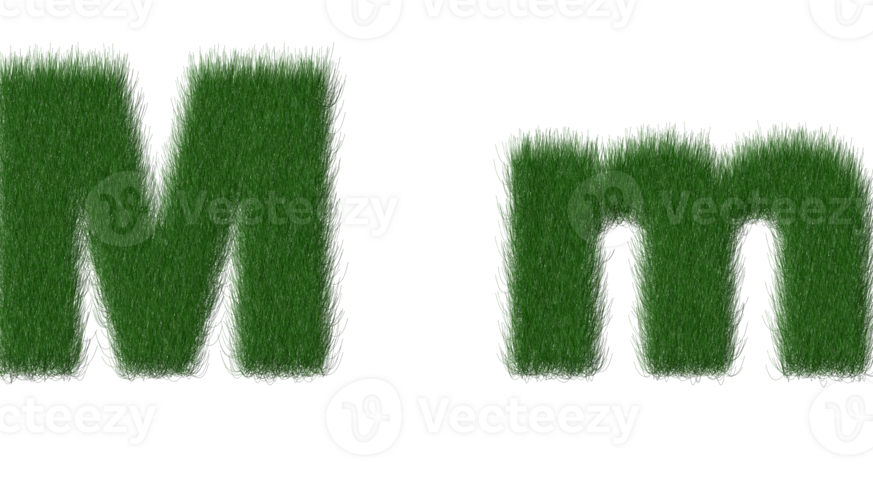 grass alphabet M png transparent background