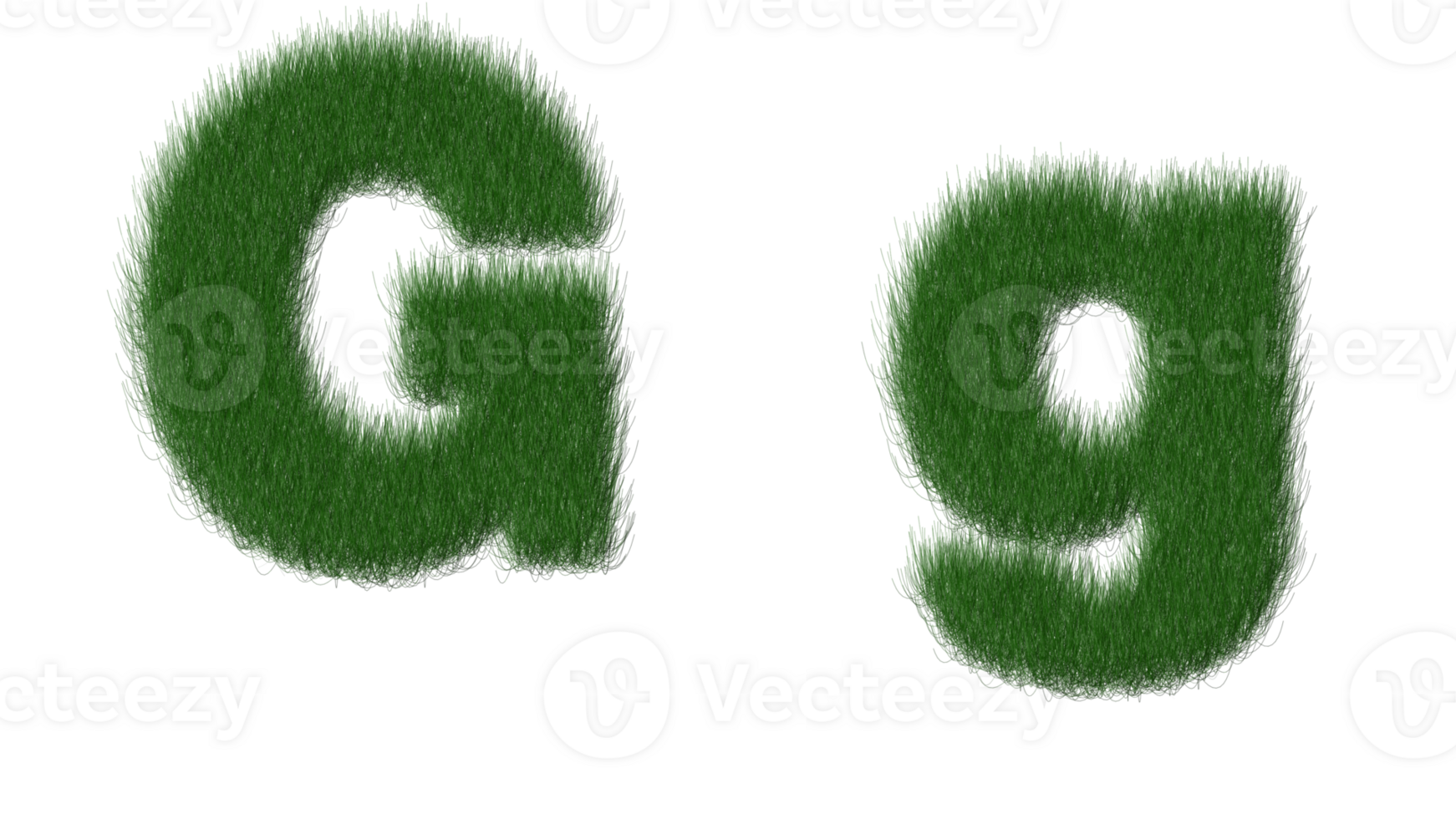 grass alphabet G png transparent background