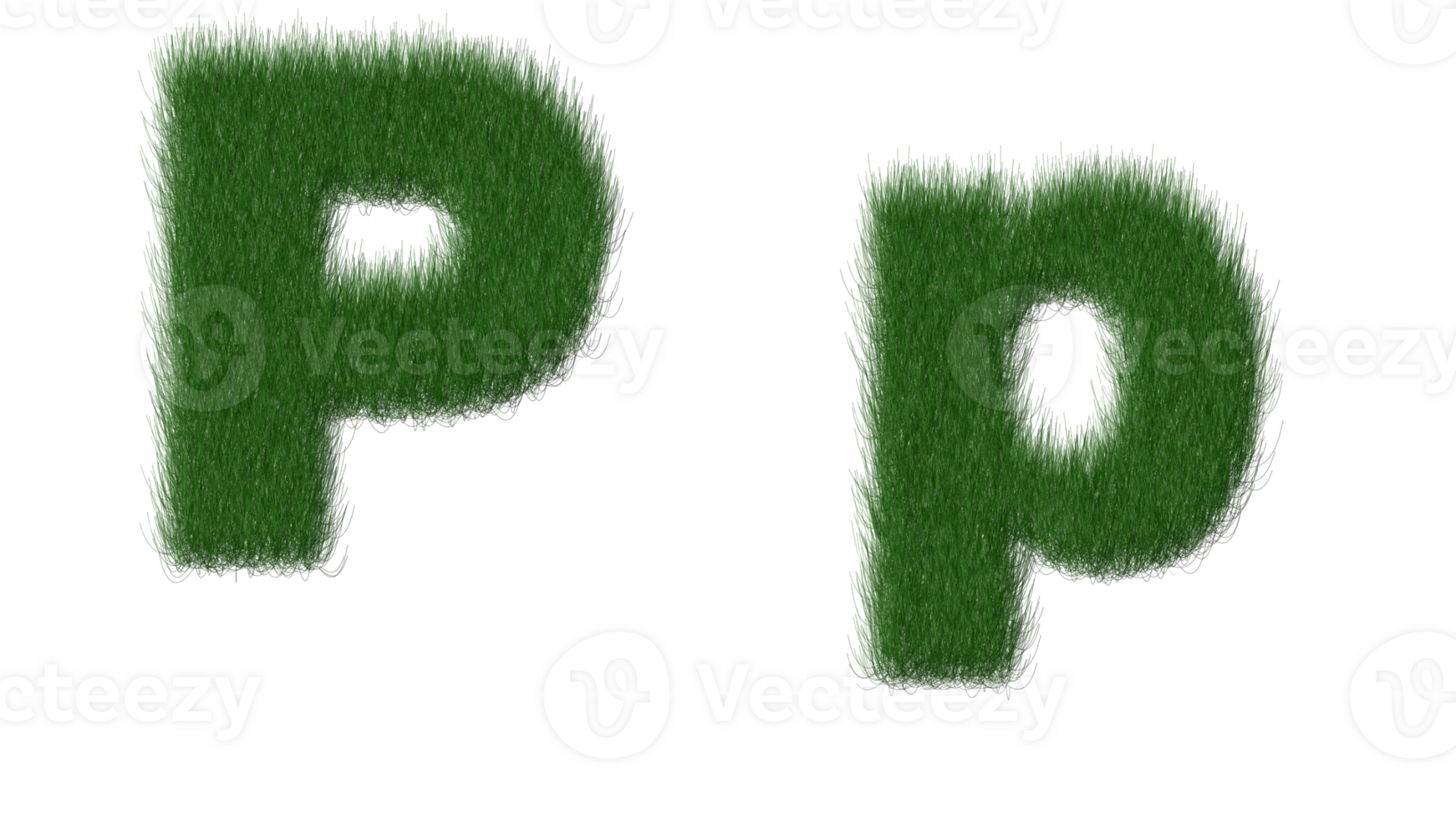 grass alphabet P png transparent background
