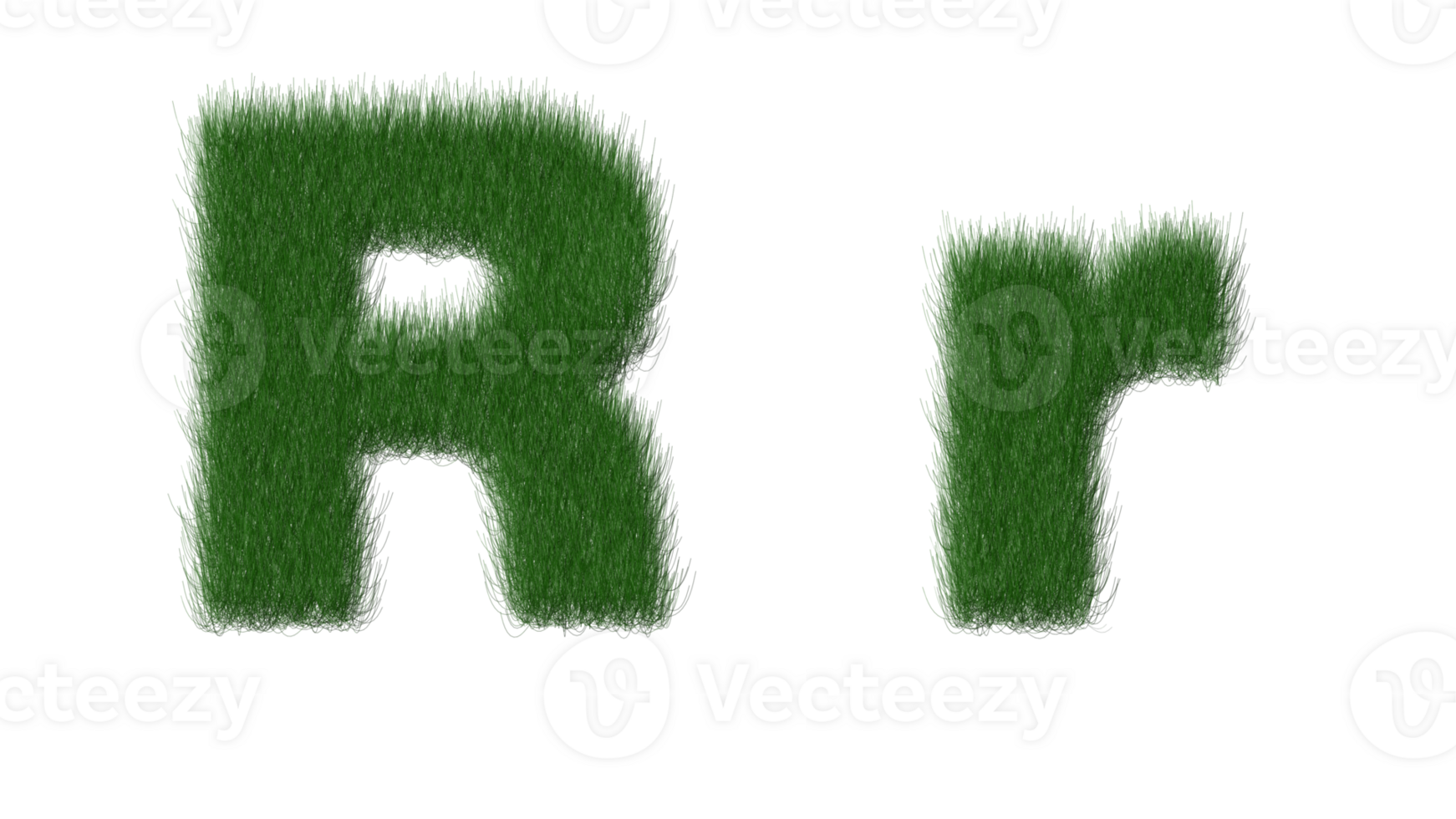 grass alphabet R png transparent background