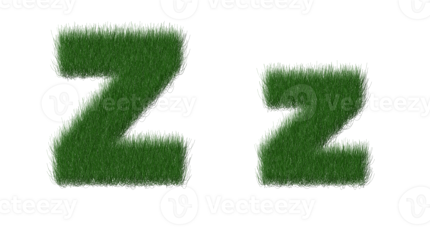 grass alphabet Z png transparent background